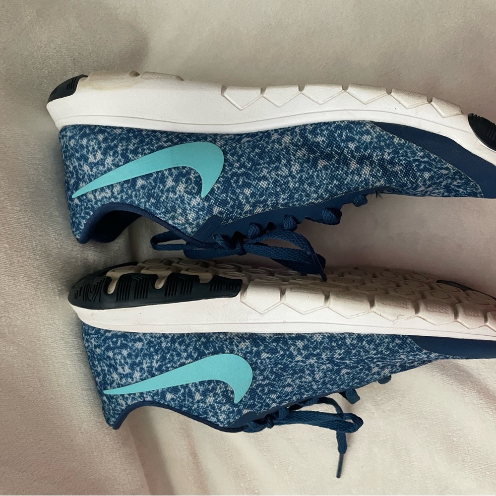 Blue‎ and Teal Speckled Print Women’s Nike Running Sneakers - Picture 8 of 9